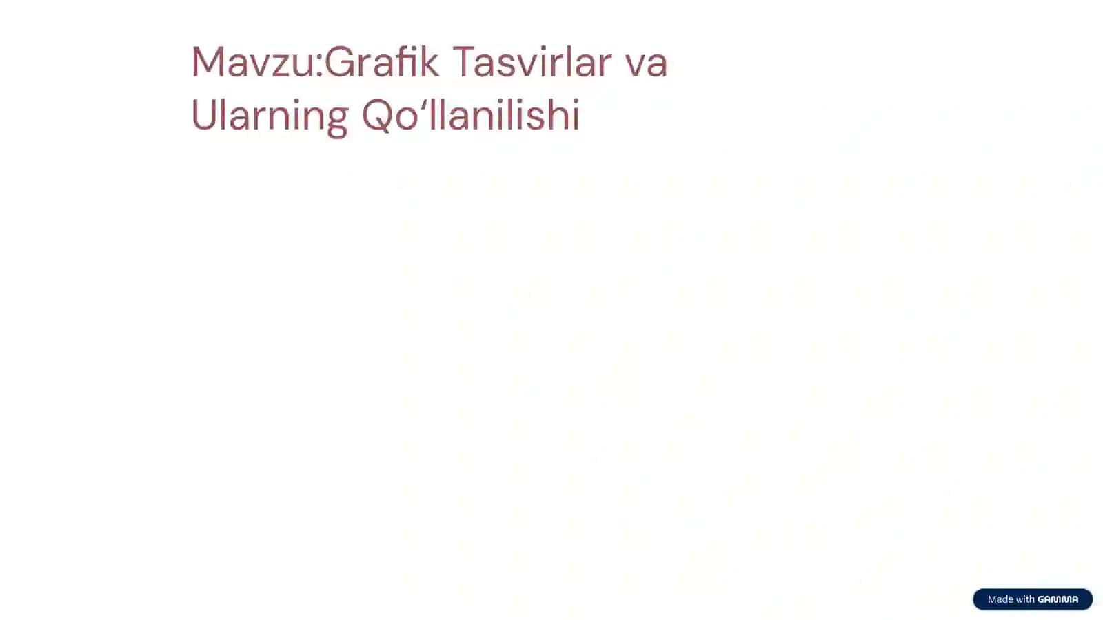 Grafik tasvirlar va ularning qo'llanilishi 2