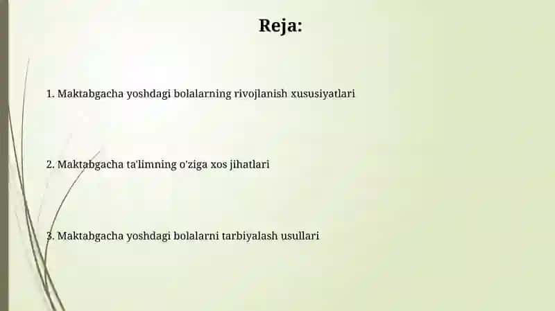 Maktabgacha yoshdagi bolalarda rivojlanishi va taʼlim tarbiyasining oʻziga xosligi 2