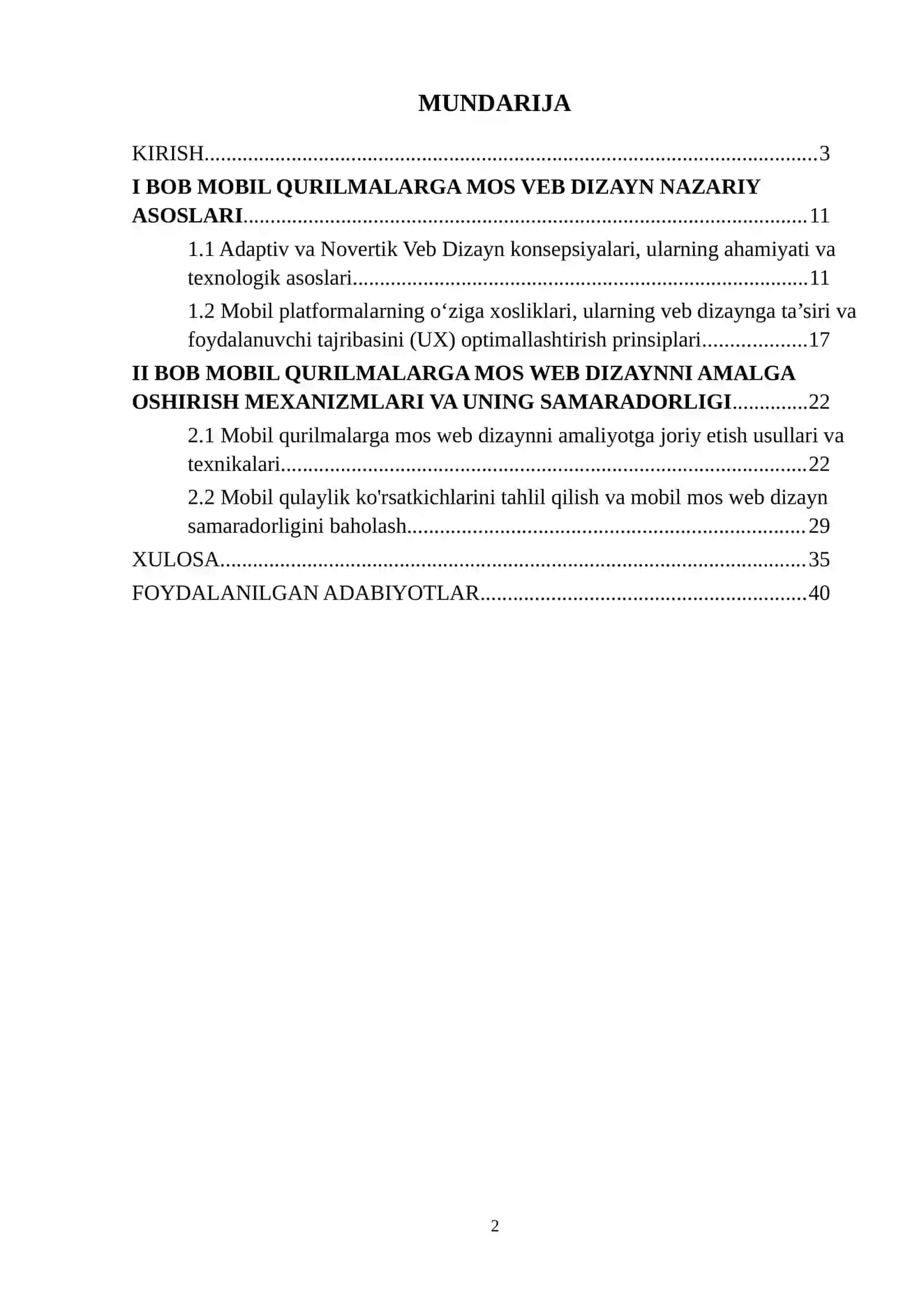 MOBIL QURILMALARGA MOS VEB DIZAYN ISHLAB CHIQISH 2