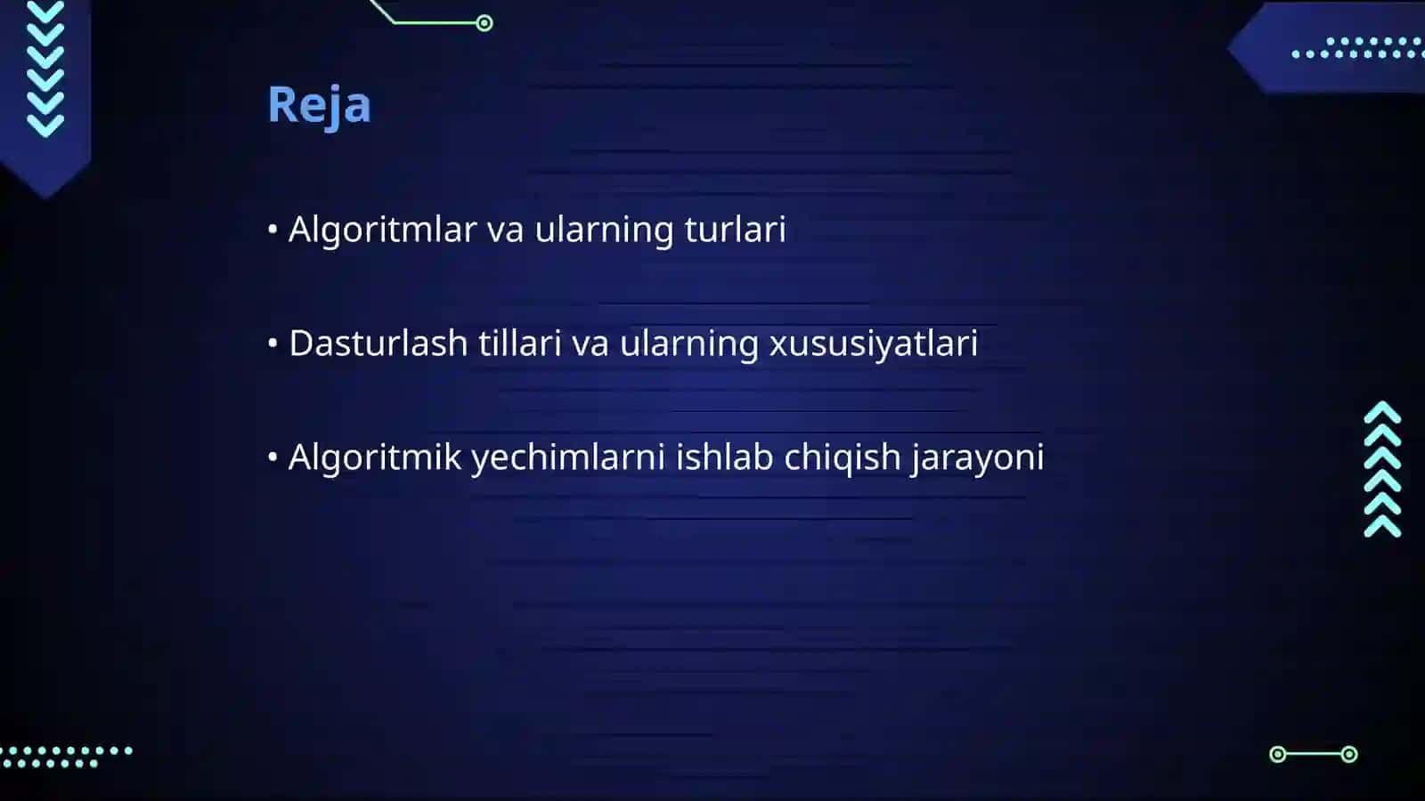 Algoritimlash va dasturlash asoslari 2