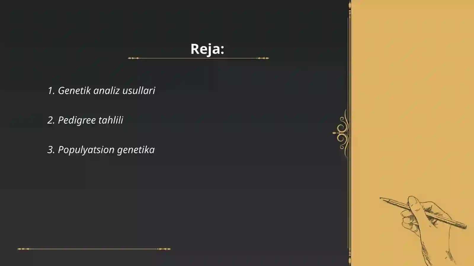 Odam genetikasining o‘rganish usullari: Raxmatullayev Muhammadkarim 2