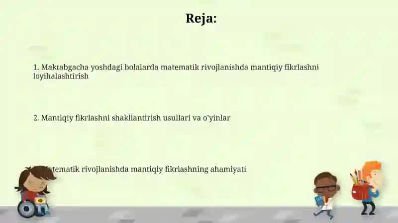 Maktabgacha yoshdagi bolalarni matematik rivojlantirish jarayonida mantiqiy fikrlashni loyihalash 2
