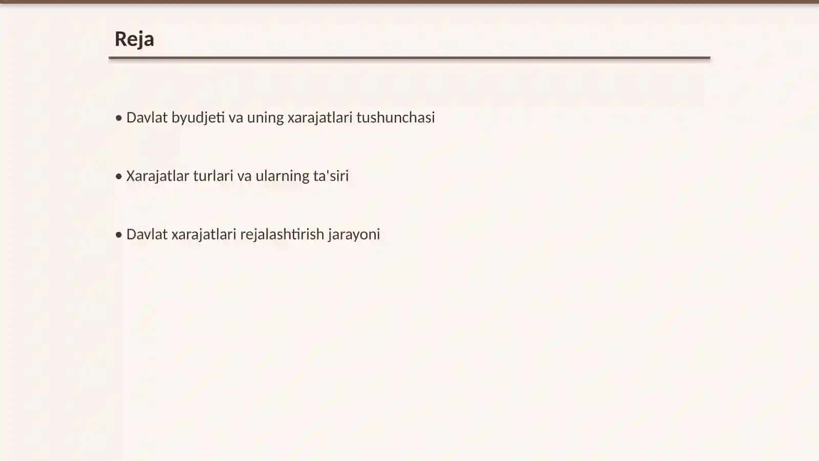 Davlat byudjetining xarajatlari tizimi 2