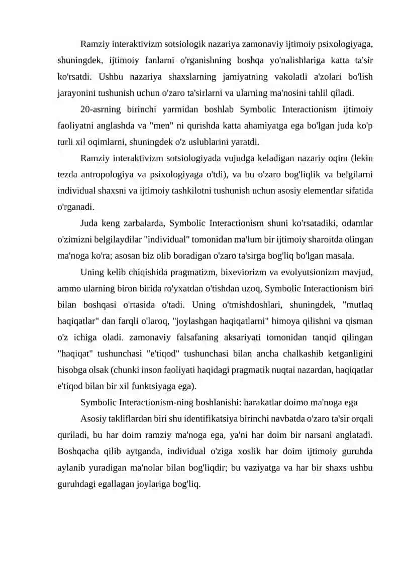 Ramziy interaksionizm 2