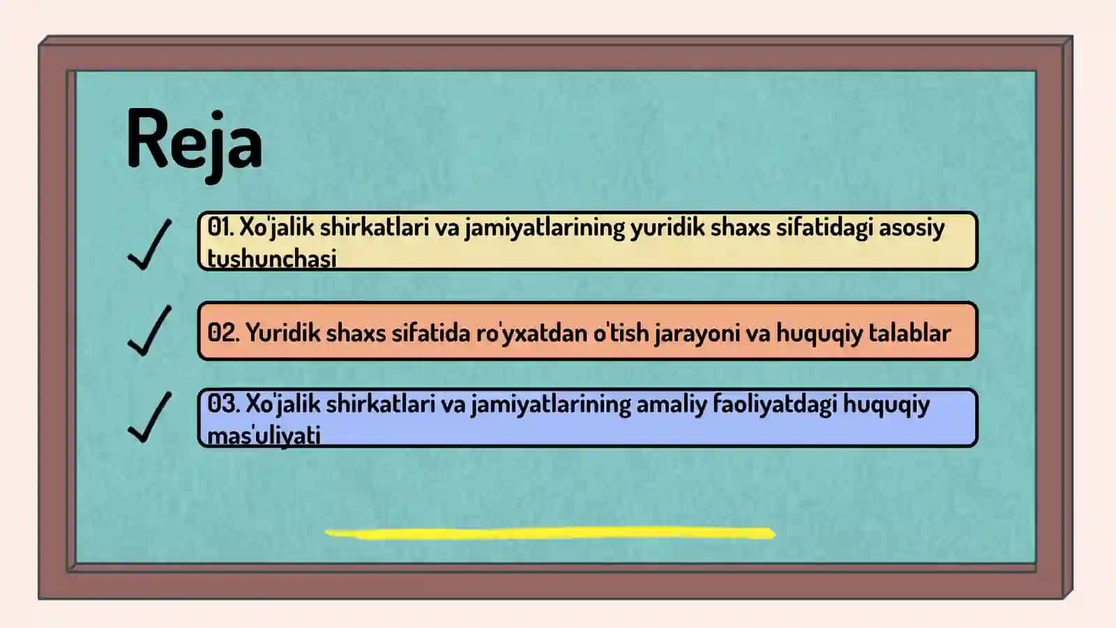 Xo'jalik shirkatlari va jamiyatlari – yuridik shaxs sifatida 2