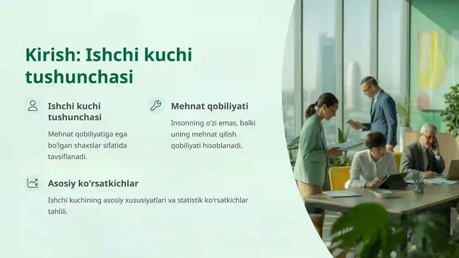 Ishchi kuchiga yalpi talab va yalpi takliflar 2