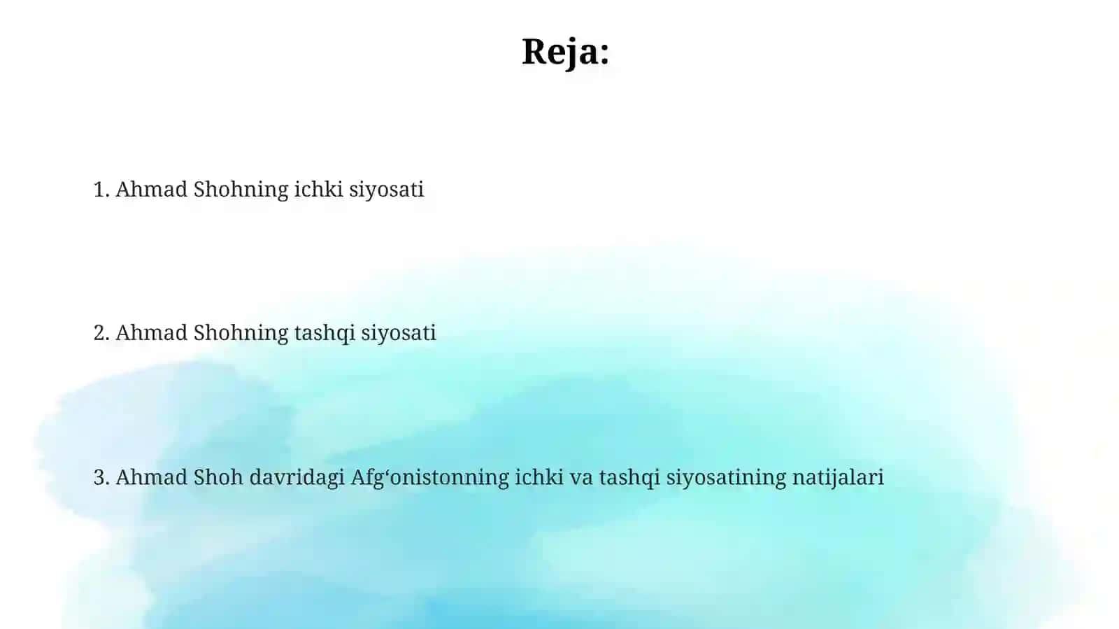 Ahmad Shohning ichki va tashqi siyosati 2
