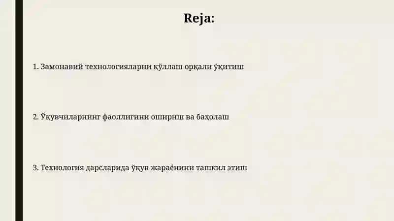 Замонавий технологияларни қўллаш орқали ўқитиш 2