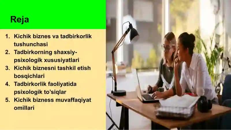 Kichik biznes va tadbirkorlik psixologiyasi 2