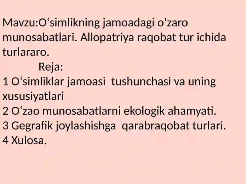 Oʻsimliklar va raqobat 2