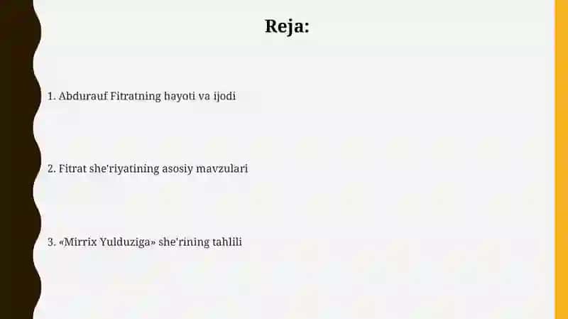 Abdurauf Fitrat she'rlari 2