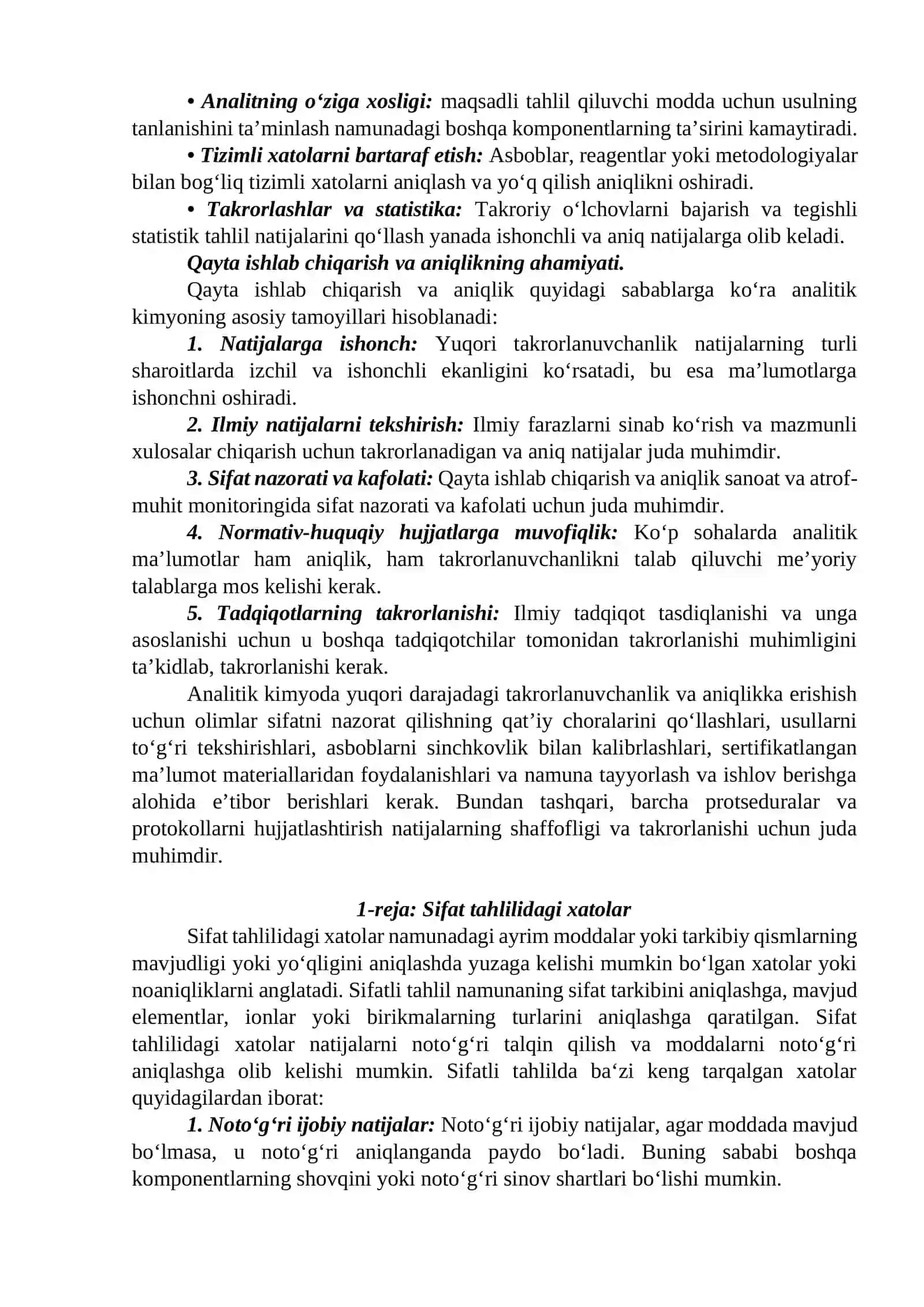 TAHLILNING QAYTA TAKRORLANUVCHANLIGI VA TO‘G‘RILIGI 2
