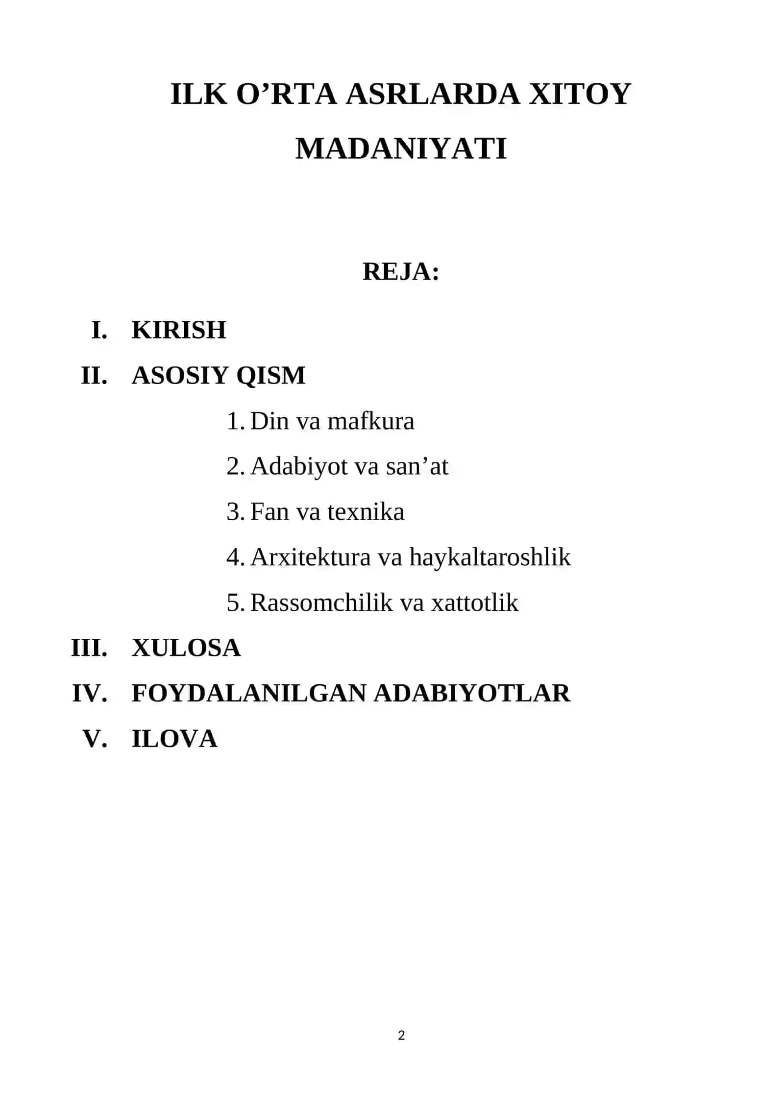 ILK O’RTA ASRLARDA XITOY MADANIYATI 2