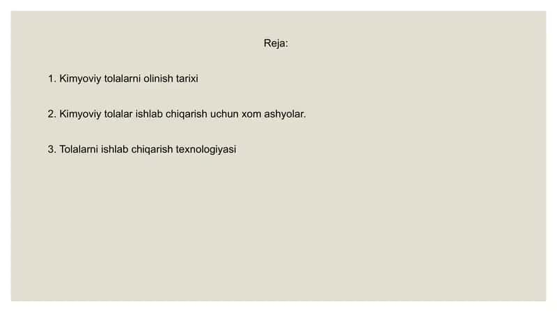 Organik sintez fanidan tayyorlangan kimyoviy vaxirurgik tolalar 2
