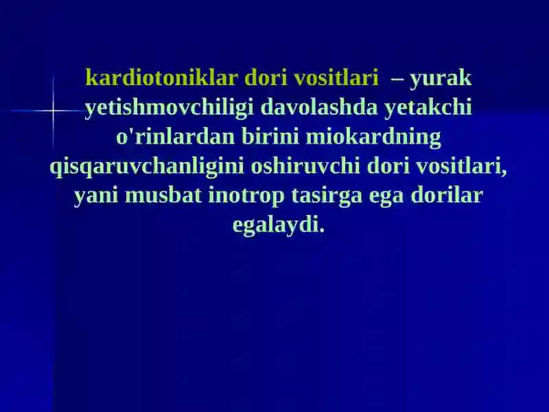 Kardiotonik vositalar 2