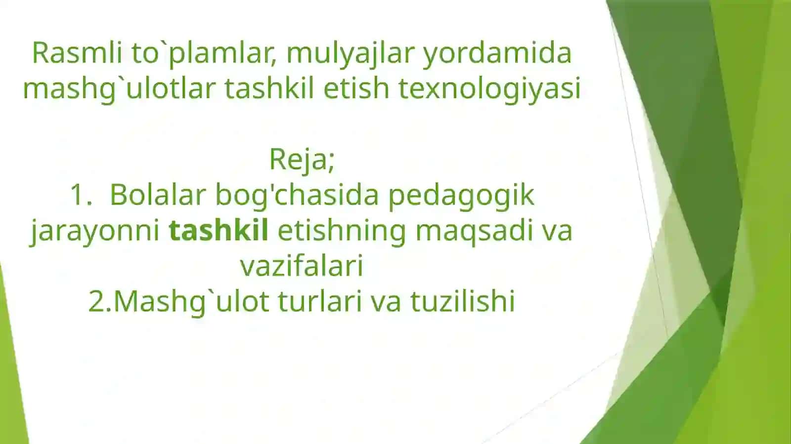 Tabiat bilan tanishtirish metodikasi fanidan taqdimoti 2