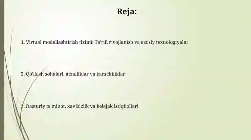 Virtual modellashtirish tizimi 2