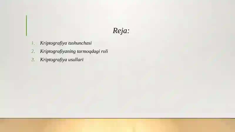 Tarmoqda uzatiluvchi axborotni himoyalashda kriptografiyaning o‘rni. 2