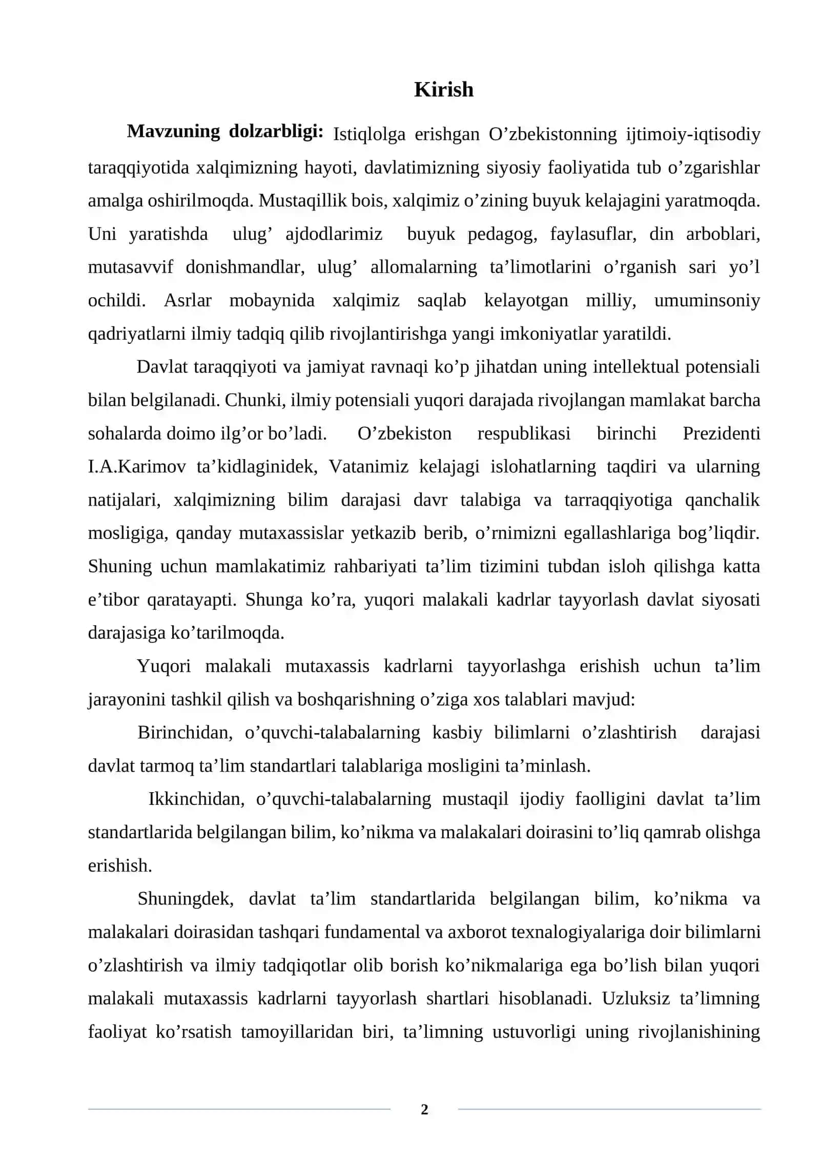 O'SMIRLAR O'RTASIDAGI NIZOLI VAZIYATLARNI BARTARAF ETISHDA HAMKORLIK MASALALARI 2