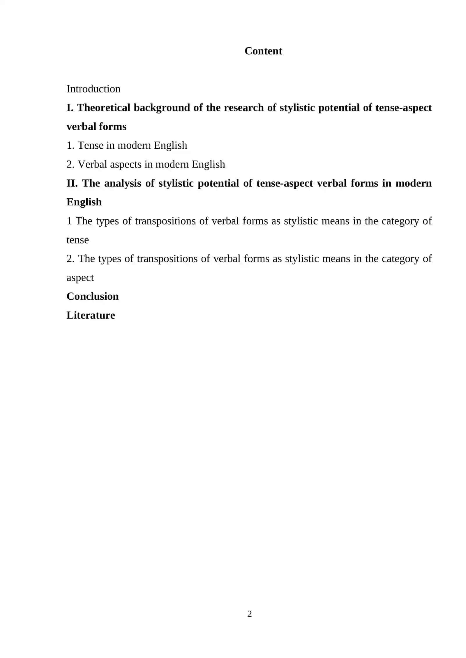 The potential of tense-aspect verbal forms in modern English 2