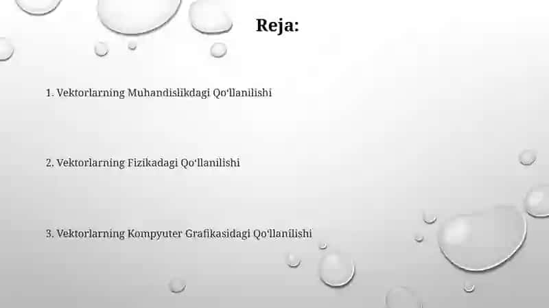 Vektorlarning Muhandislikdagi Qoʻllanilishi 2