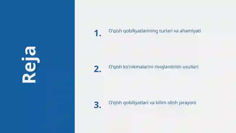 O'qish qobiliyatlarining turlari va ahamiyati 2