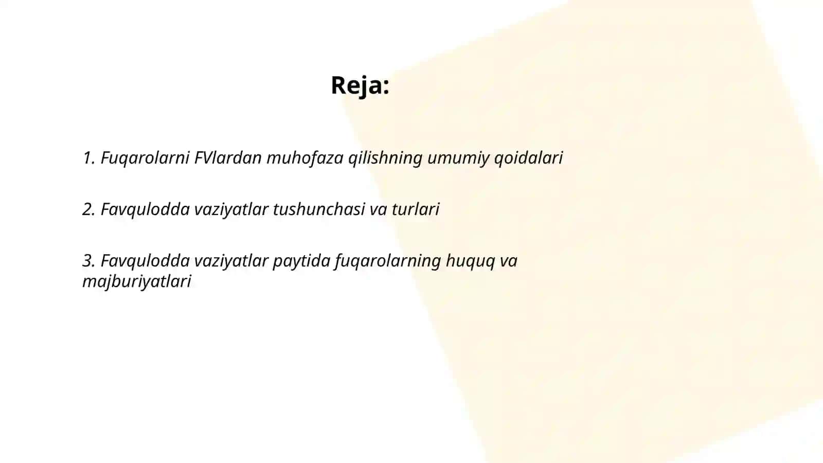 Fuqarolarni FVlardan muhofaza qilishning qonunlari 2