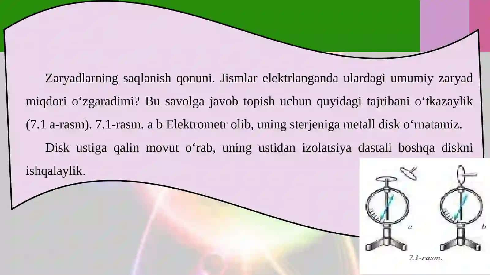 Zaryadning saqlanish qonuni 2