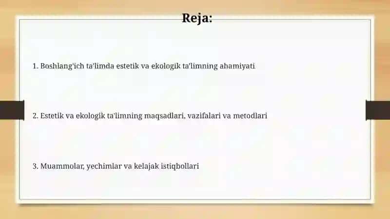 Estetik va Ekologik Ta'lim 2