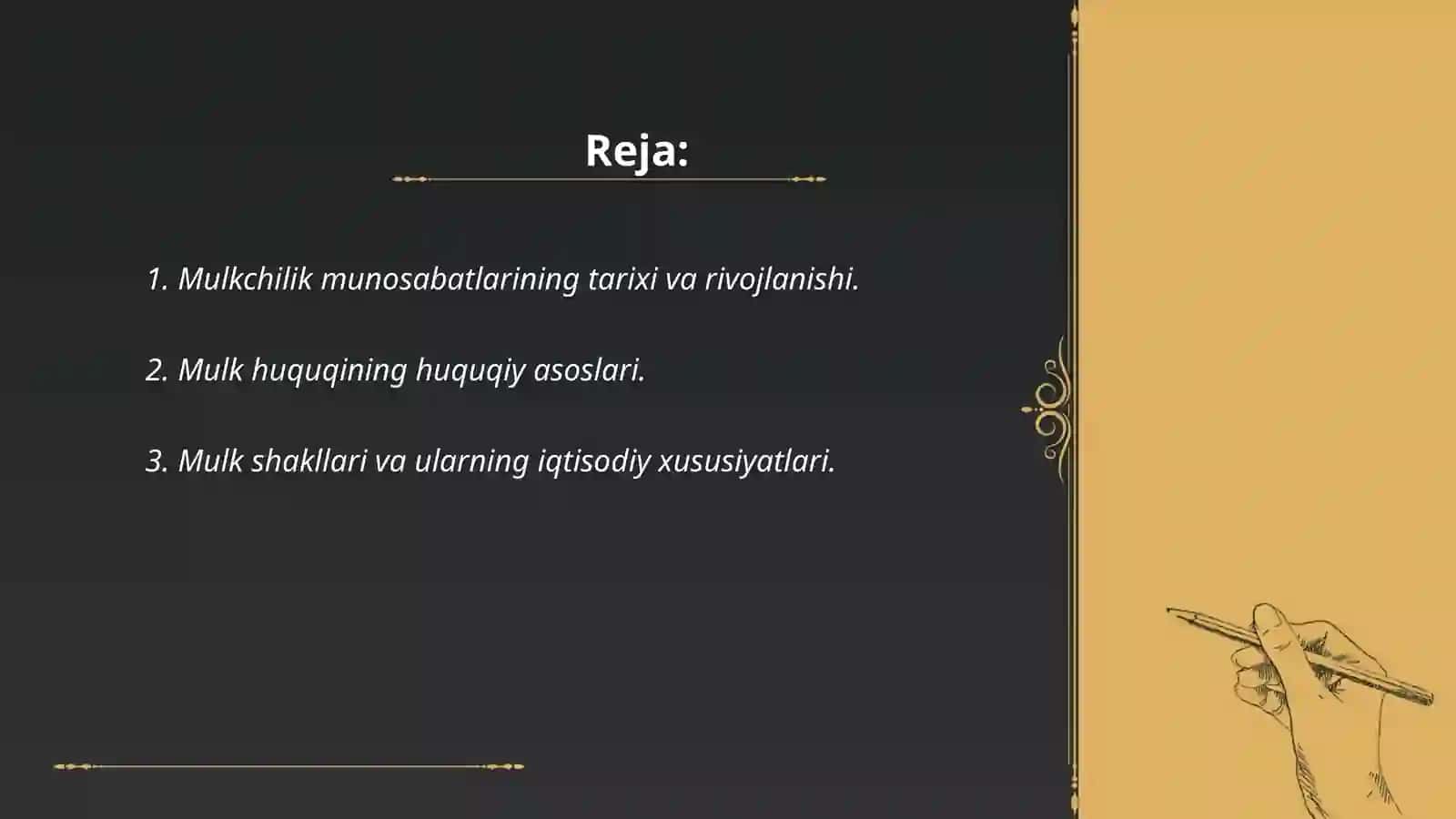 Mulkchilik munosabatlarining mohiyati va ularning huquqiy -iqtisodiy jihatlari 2