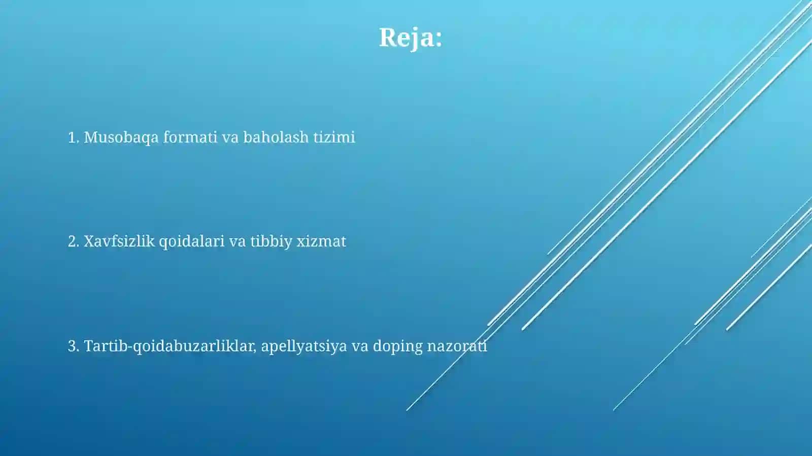 Gimnastika musobaqa nizomiga izoh bering 2