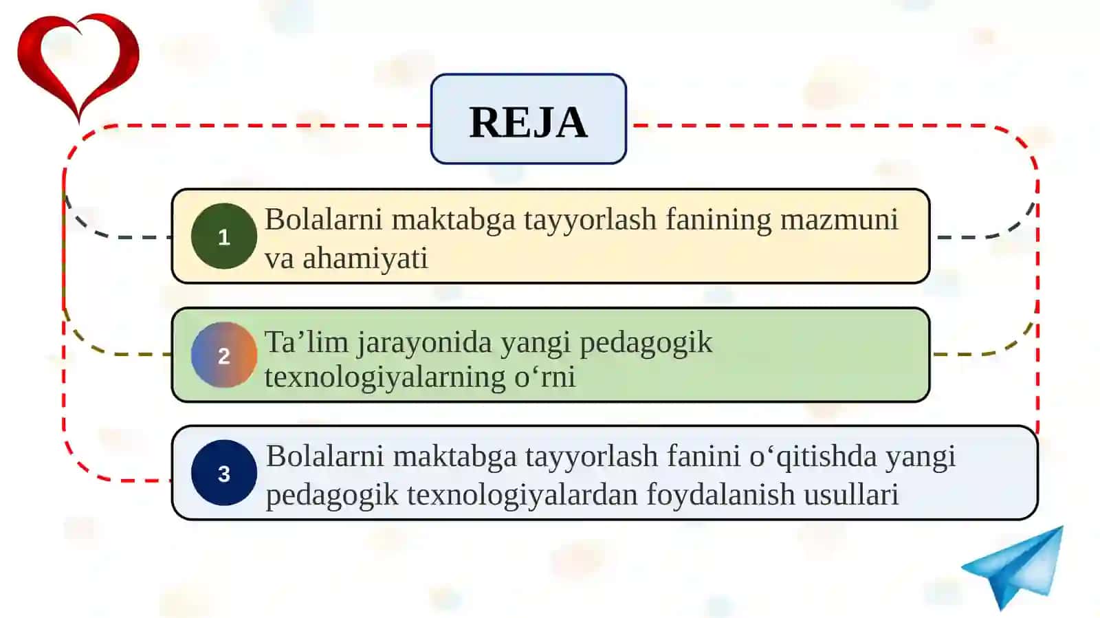Bolalarni maktabga tayyorlash fanini o‘qitish metodikasi fanini o‘qitishda yangi pedagogik texnologiyalardan foydalanish 2