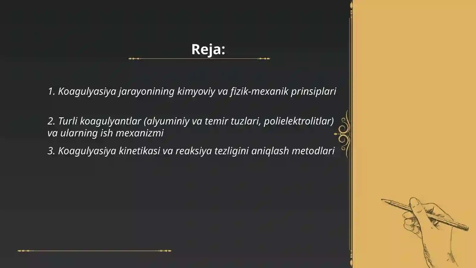 Koagulyasiya jarayonini kimyo va oziq-ovqat sanoatlaridagi va atrof- muhitni muhofazasidagi ahamiyati 2