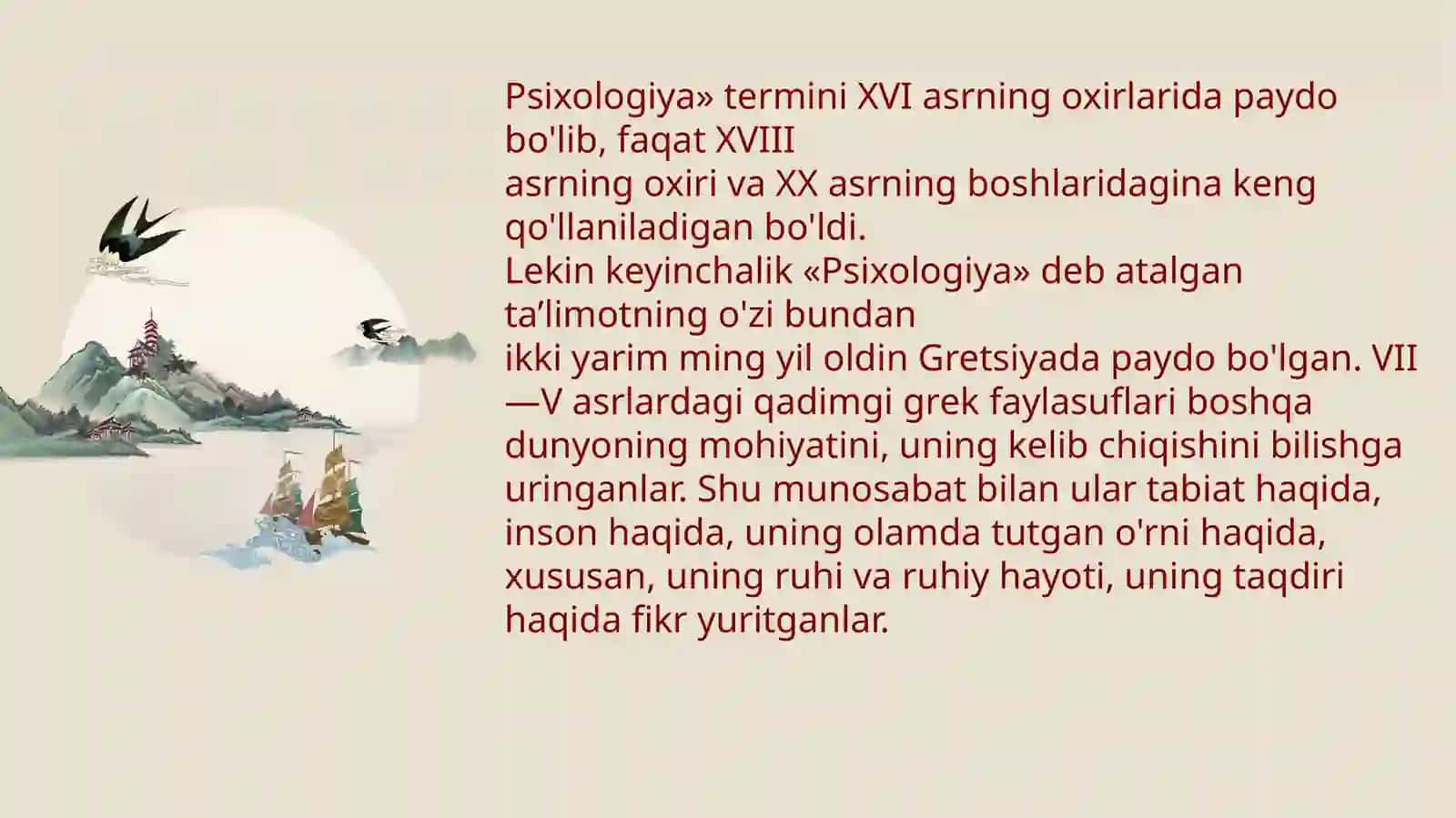 ANTIK DAVR PSIXOLOGIYASIDA JON XAQIDA MATERIALISTIK TA’LIMOTLARNING ASOSIY XOLATLARI 2