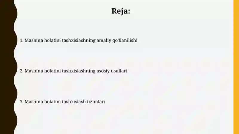 Mashina holatini tashxislash 2