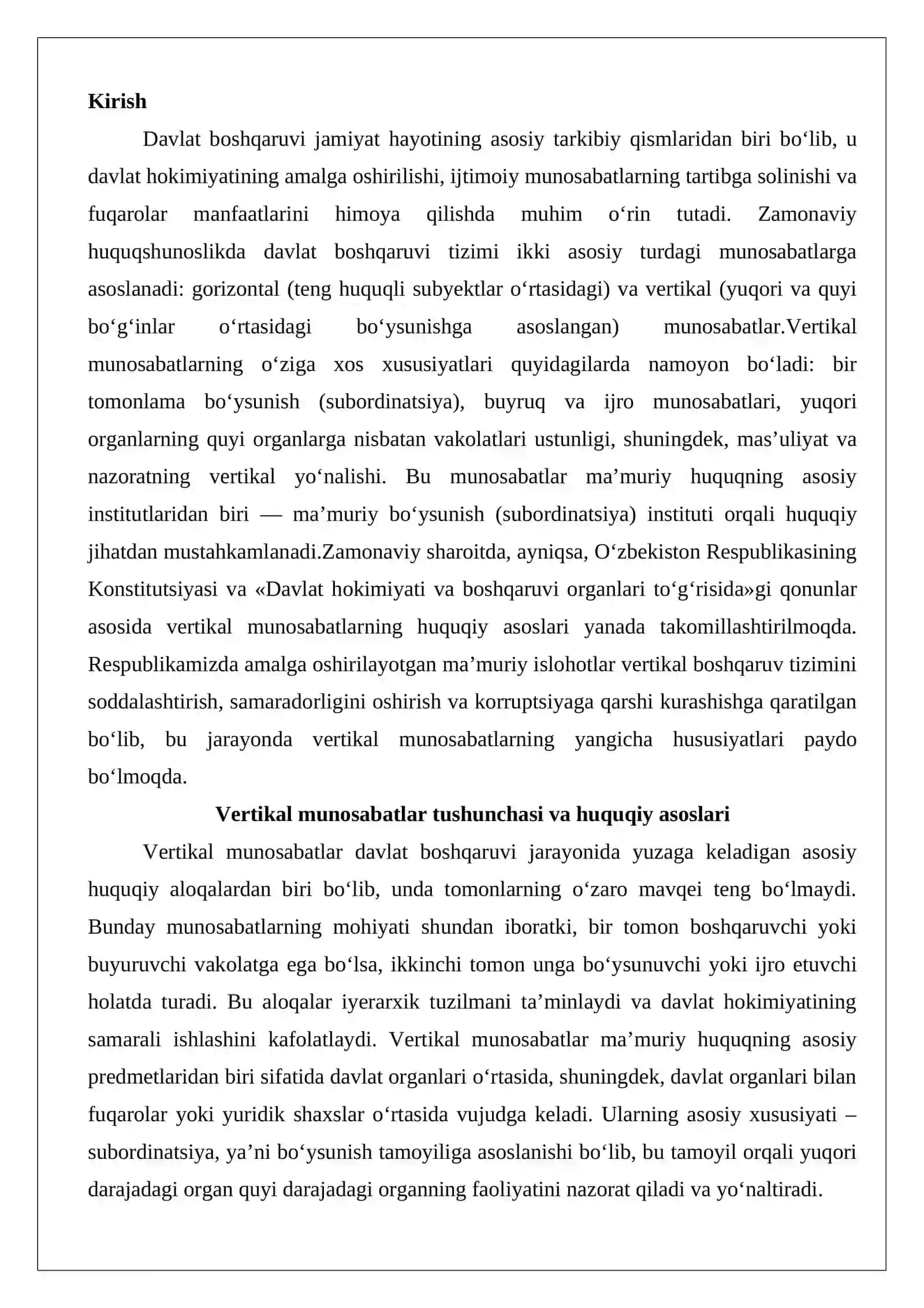 Davlat boshqaruvida vertikal munosabatlarning o‘ziga xos xususiyatlari 2