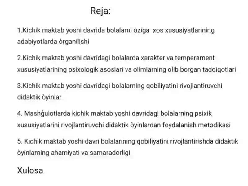 KICHIK MAKTAB YOSHIDAGI BOLALARDA PSIXIKA XUSUSIYATLAR 2