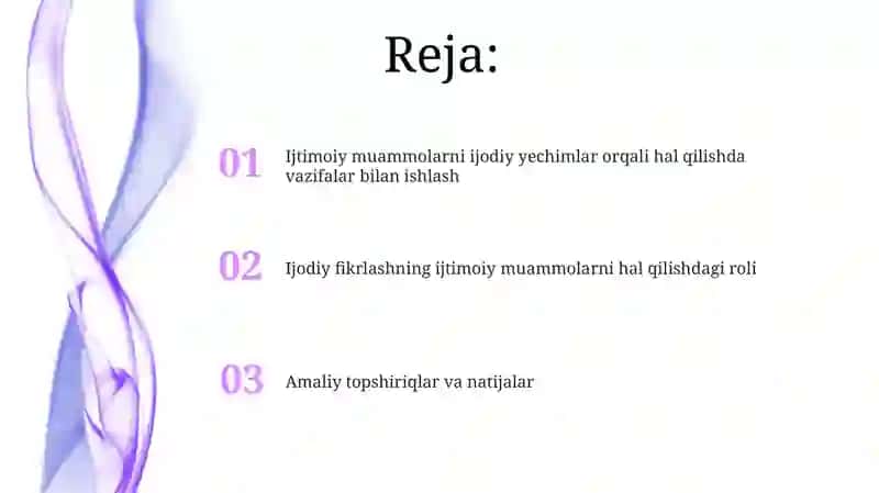 Ijtimoiy muammolarni hal qilishga oid topshiriqlar bilan ishlash 2