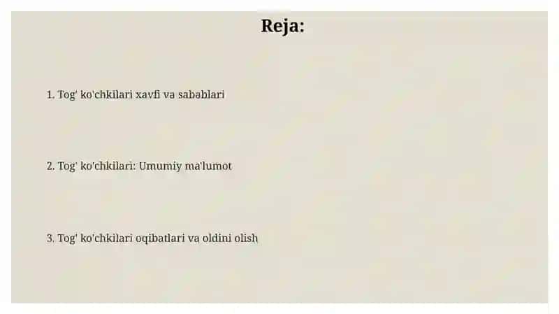 Tog' ko'chkilari va ular haqida maʼlumot 2