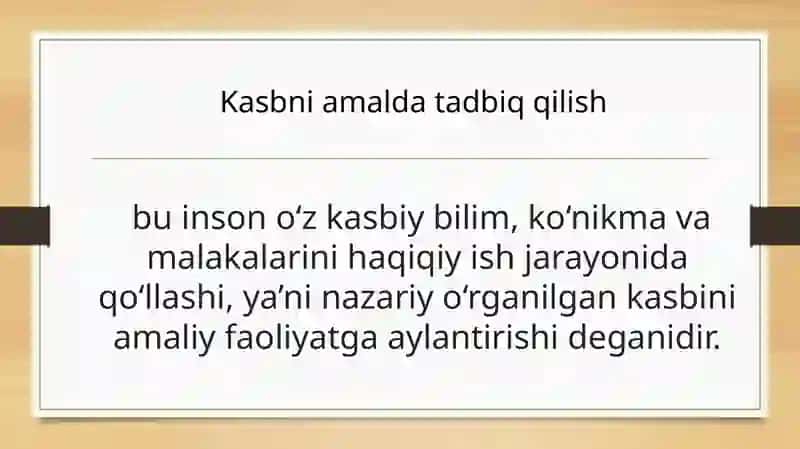 Kasbning tadbiqiy jihatlarida o‘z-o‘zini boshqarish 2
