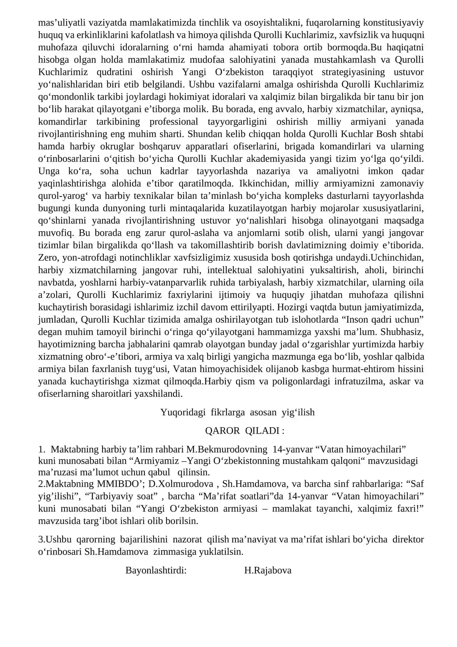 Yangi O‘zbekiston armiyasi – mamlakat tayanchi, xalqimiz faxri! 2