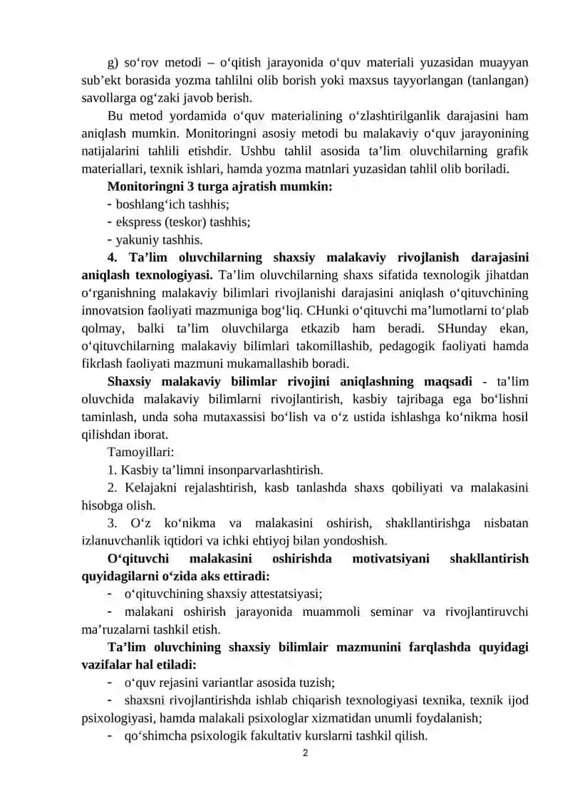 Kasb ta’limi jarayoni 2