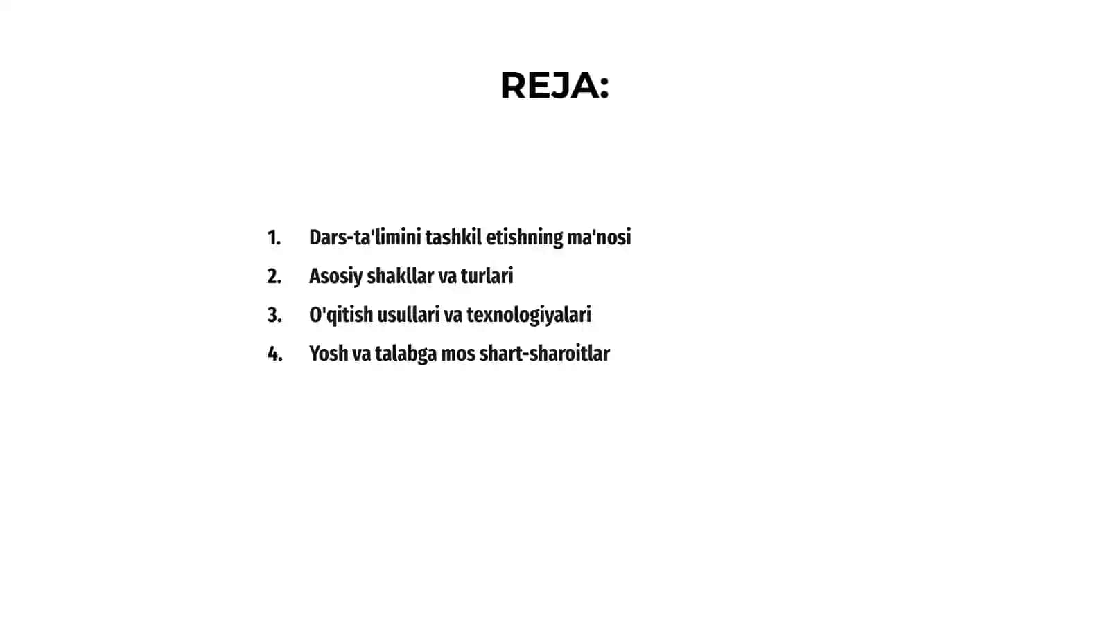 Dars-ta'limini tashkil etishning asosiy shakli 2