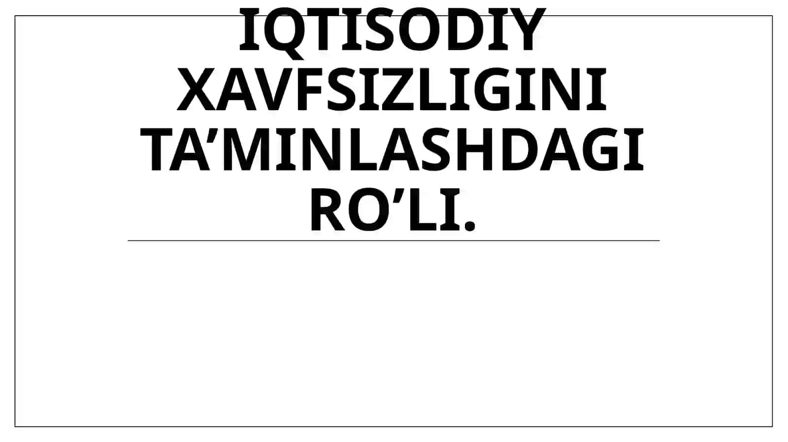 Investitsiya va uning xavfsizlikning o'ziga xos xususiyati 2