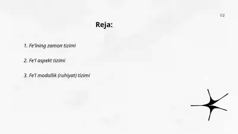 Fe'lning grammatik funksional tizimlari 2