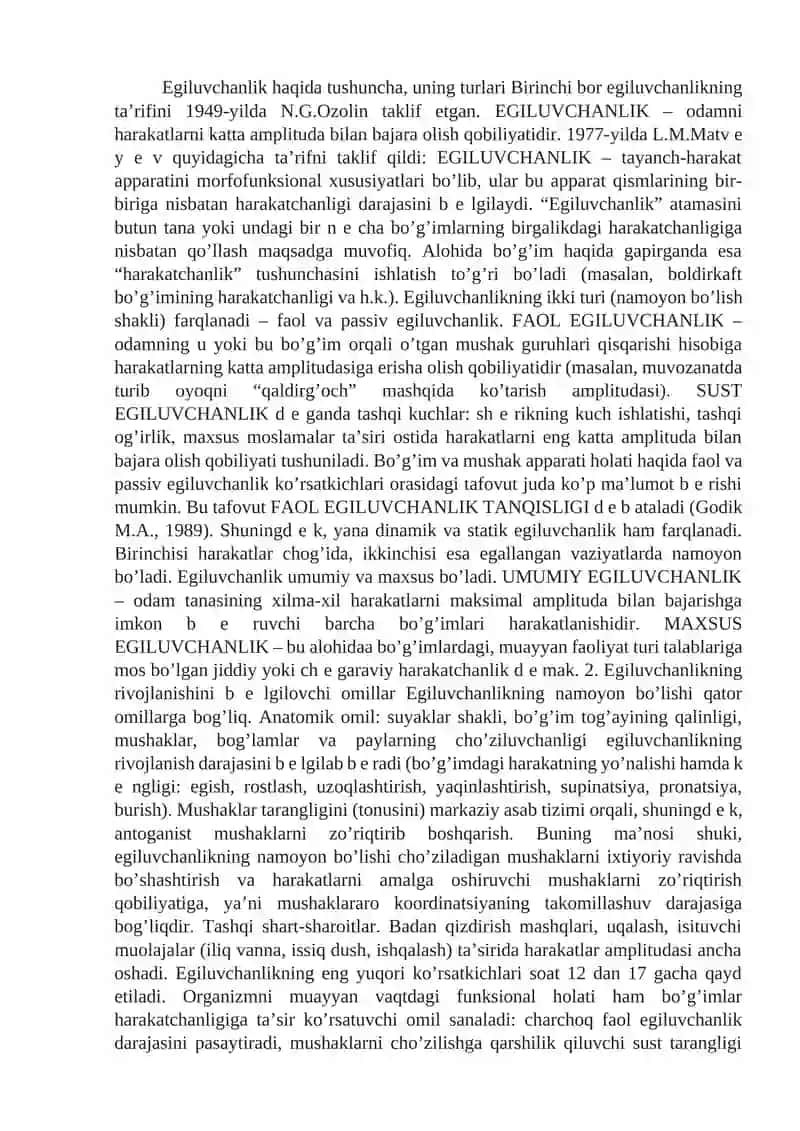 Egiluvchanlik qobiliyatini tarbiyalash 2