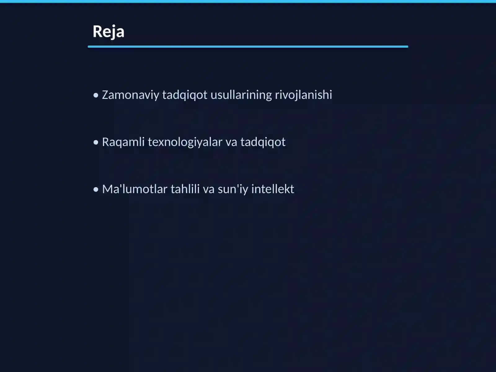 Zamonaviy tadqiqot usullari 2