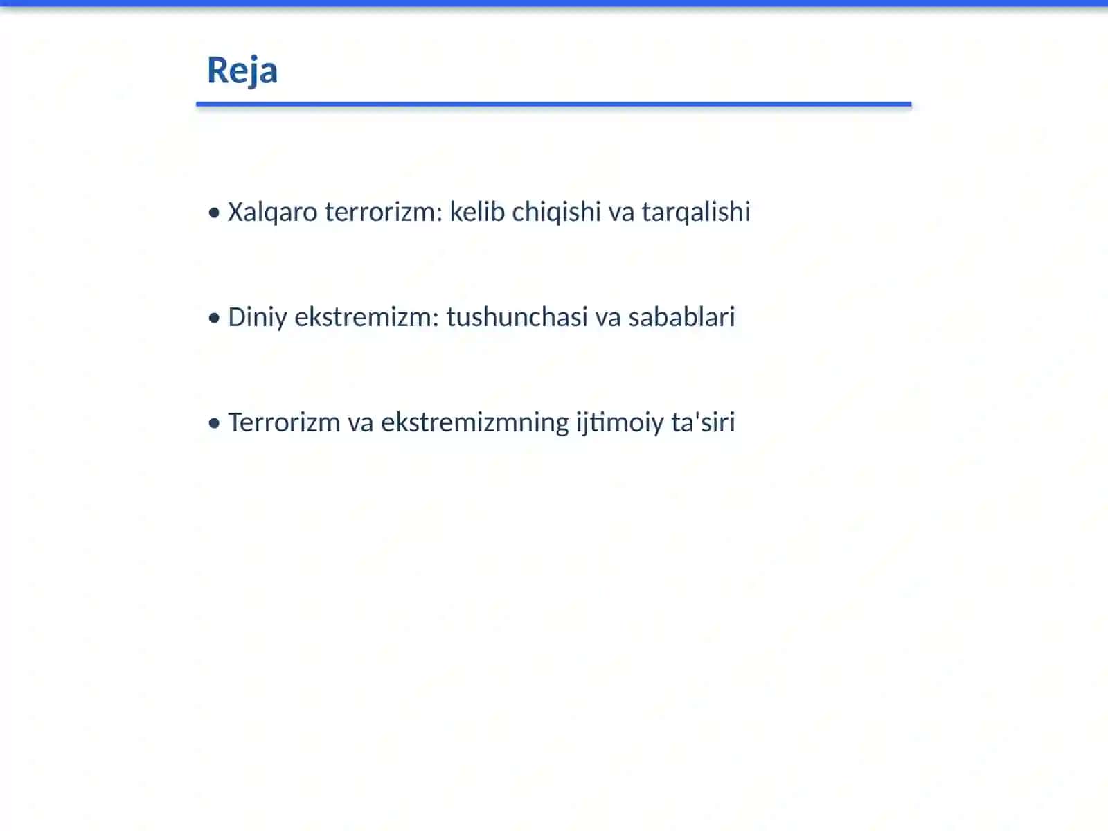 Xalqaro terrorizm va diniy ekstremizmga qarshikurash 2