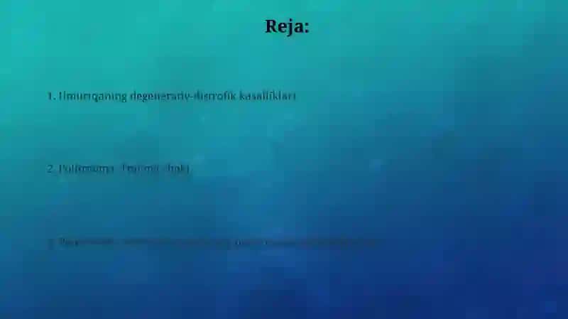 Umurtqaning degenerativ-distrofik kasalliklari 2