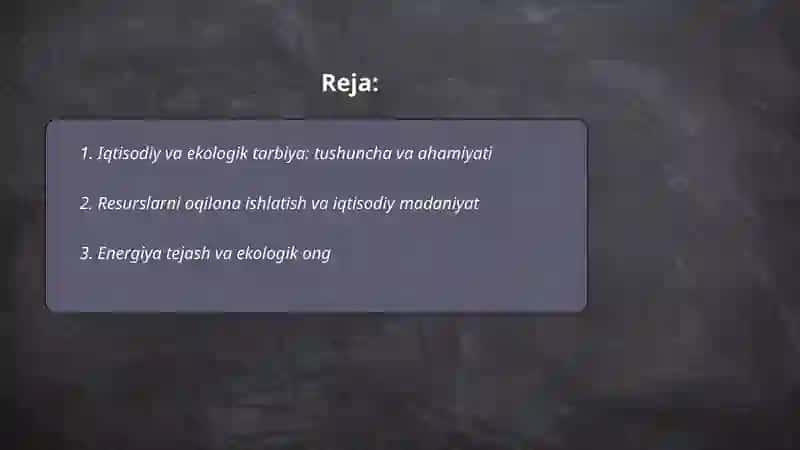 Iqtisodiy va ekologik tarbiya 2